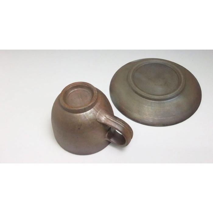 備前焼 ティーセット（桟切)スプーン付| おしゃれ 日本製 和食器 陶器