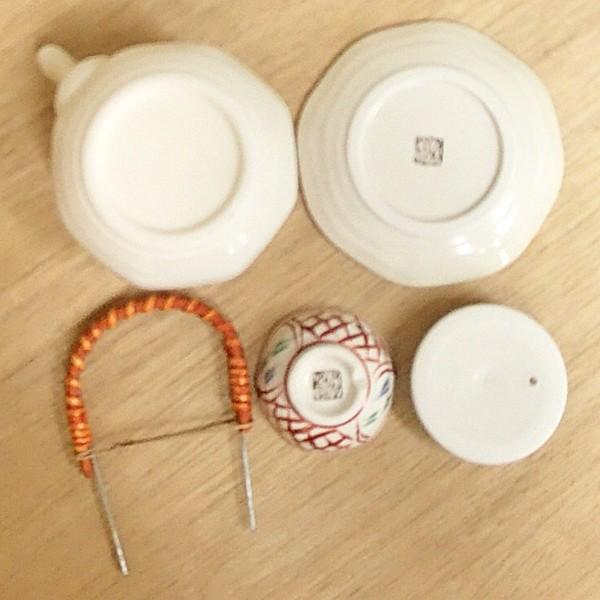 土瓶蒸し 器 セット 手描赤絵 土瓶むし 和食器 業務用食器 日本製