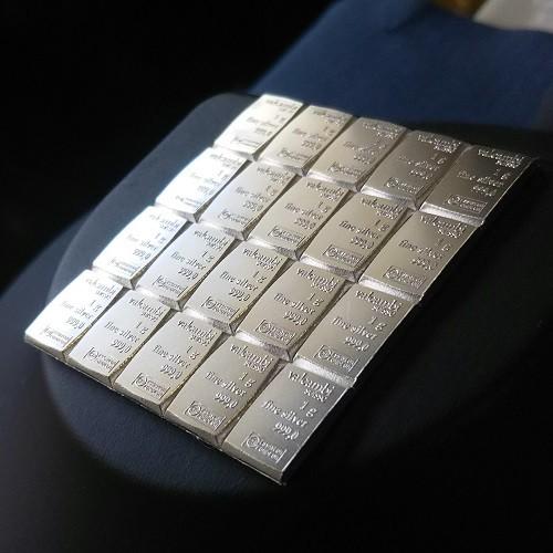 純銀インゴット スイスヴァルカンビ シルバーバー 20g valcambi社発行