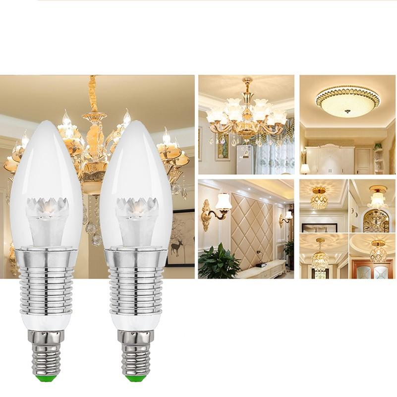 LEDシャンデリア球 360度 全体発光 口金E12/E14/E17 40W相当 電球色