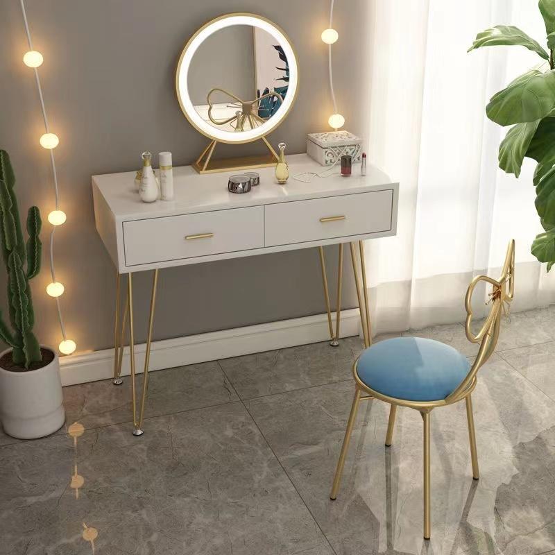 ドレッサーチェア化粧椅子イス鏡台用 リボンの形の装飾背もたれ椅子