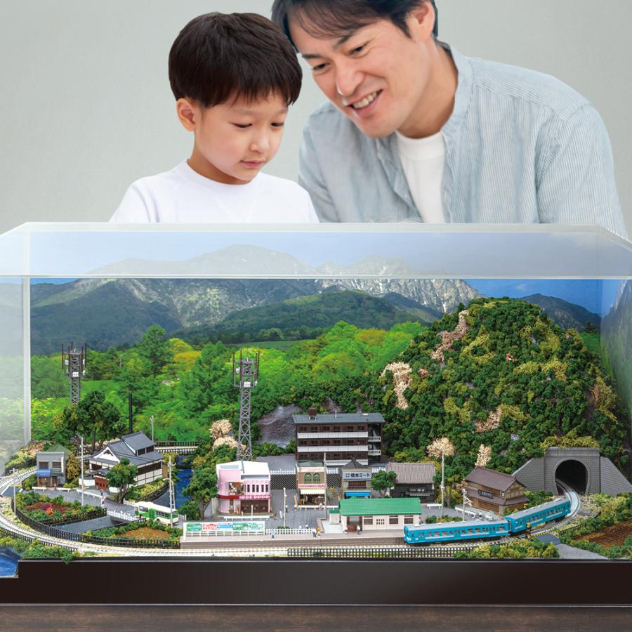 Nゲージ ジオラマ 鉄道 模型 「 想い出鉄道 専用アクリルケース 背景