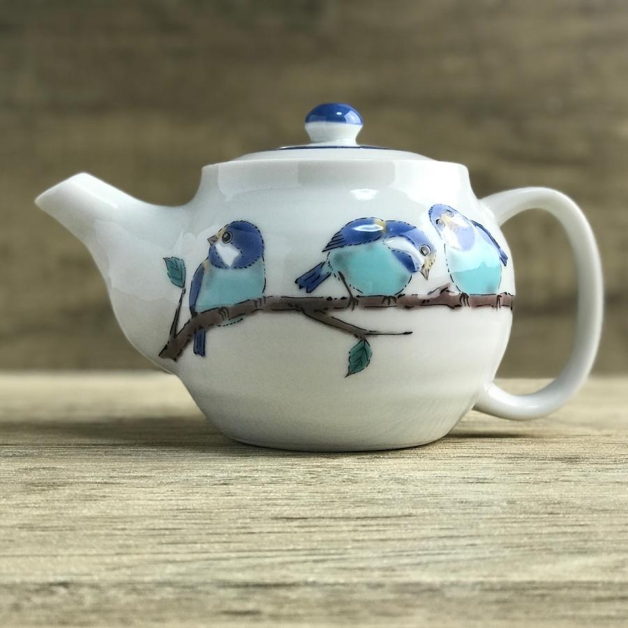 九谷焼 山雀 急須 おしゃれ 北欧 日本製 ティーポット 陶器 鳥 食器