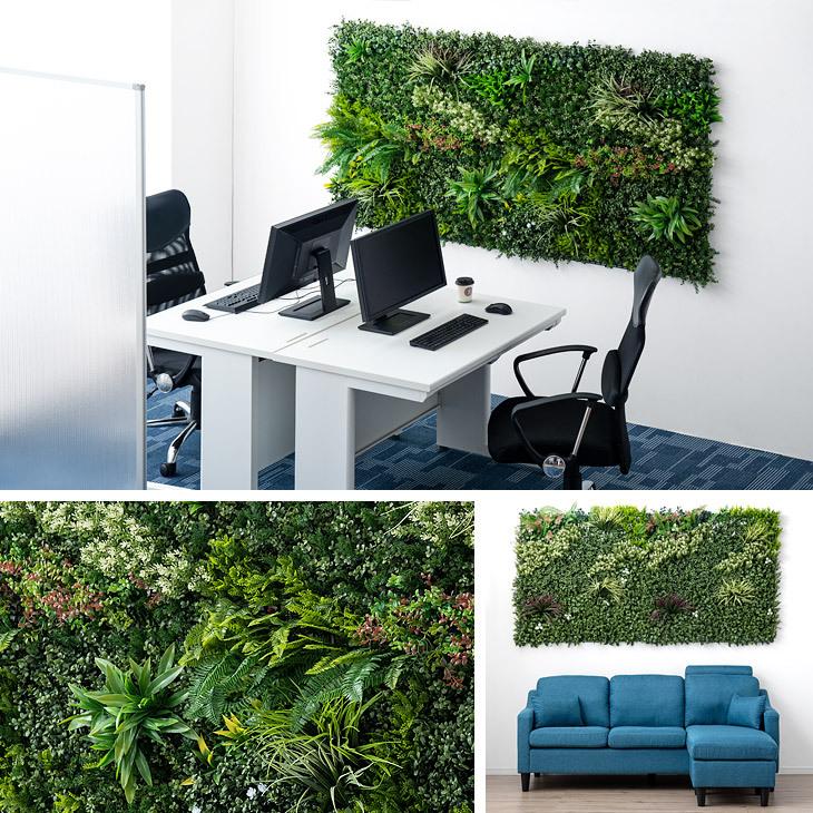 25日正午〜+3% フェイクグリーン 壁掛け 100×100 ウォールグリーン