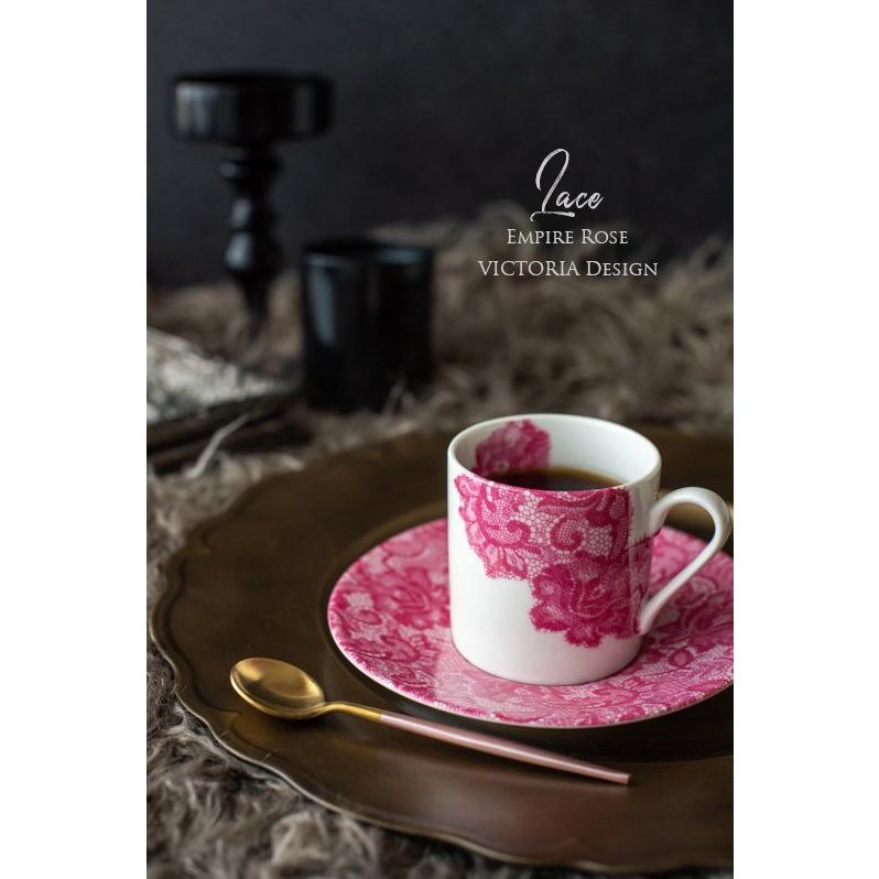 ポーセラーツ 転写紙 模様 LACE (レース) エンパイアローズ ピンク
