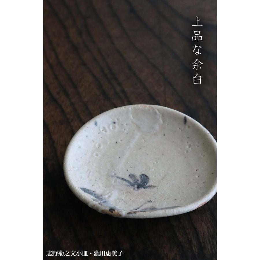 志野焼：志野菊之文小皿・瀧川恵美子《小皿・11.2cm》 : 和食器の愉し