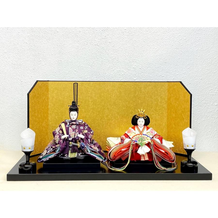 小三五 親王飾り 鞠・小菊柄 紫色 雛人形 ひな人形 ひな祭り 雛祭り 雛