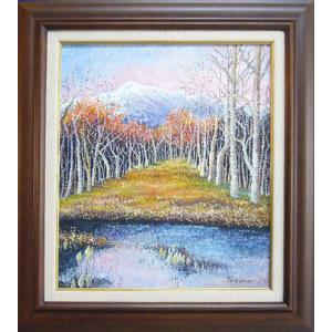 絵画 油絵 青木今陽 肉筆油絵 静物画 オレンジ色の百合 F4 送料無料