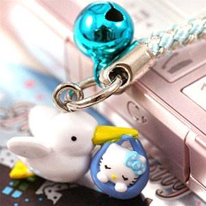 sanrio（サンリオ） ハローキティ こうのとりキティ オリジナル根付け