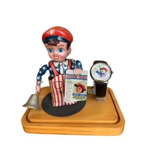 ブリキのおもちゃ/ ウィンドアップ/ クマさんニュースカブ/ ゼンマイ式