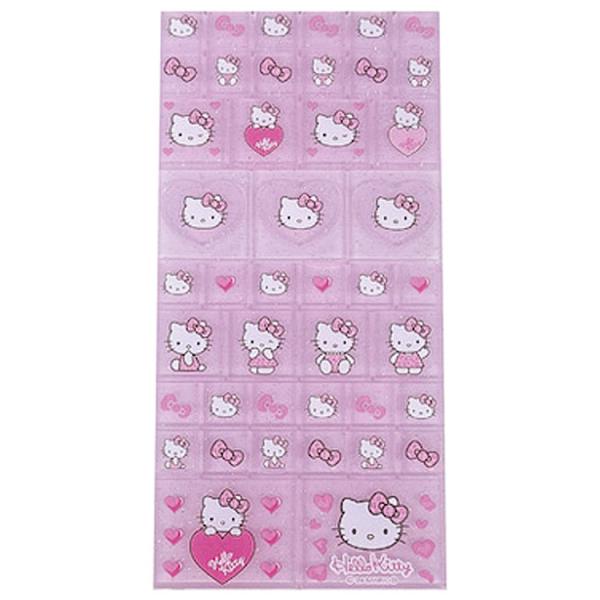ハローキティ 90sタイルシール ヒョウ ピンク 985422 GOGOギャル