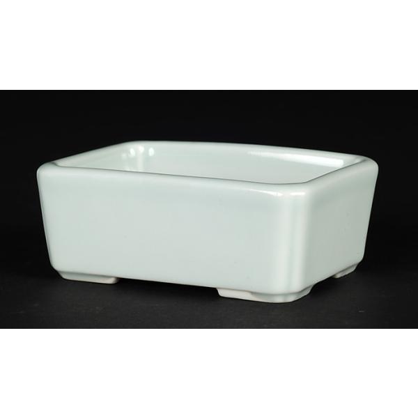 寿悦白釉長方鉢 盆栽鉢 植木鉢 盆器 pot bonsaipot juetsu ジュエツ