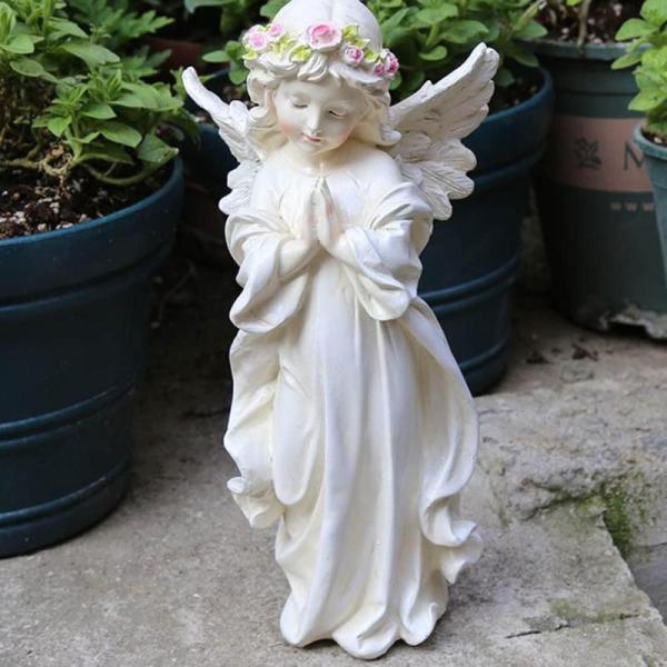 置物 雑貨 天使 ガーデニング置物 アンティーク調 ガーデン