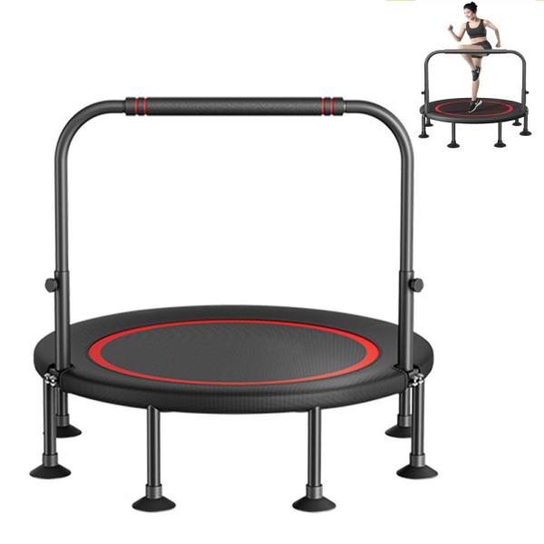 トランポリン 室内 【全鋼構造 静音設計 高弾力 手すり付き】 子供大人