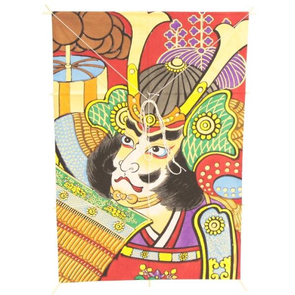 インテリア 手描き和凧 新中角凧 約縦58×横42cm ワ-6レ 武者絵 豊臣