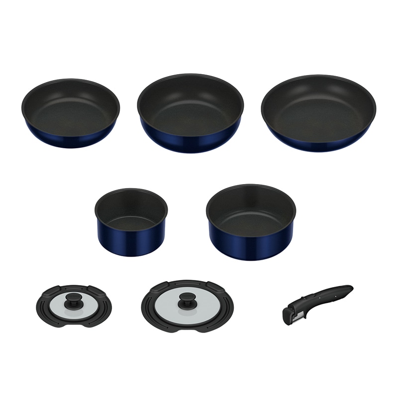 取っ手の取れるフライパン 8点セット KSE-8A DPBL | ジョイフル本田