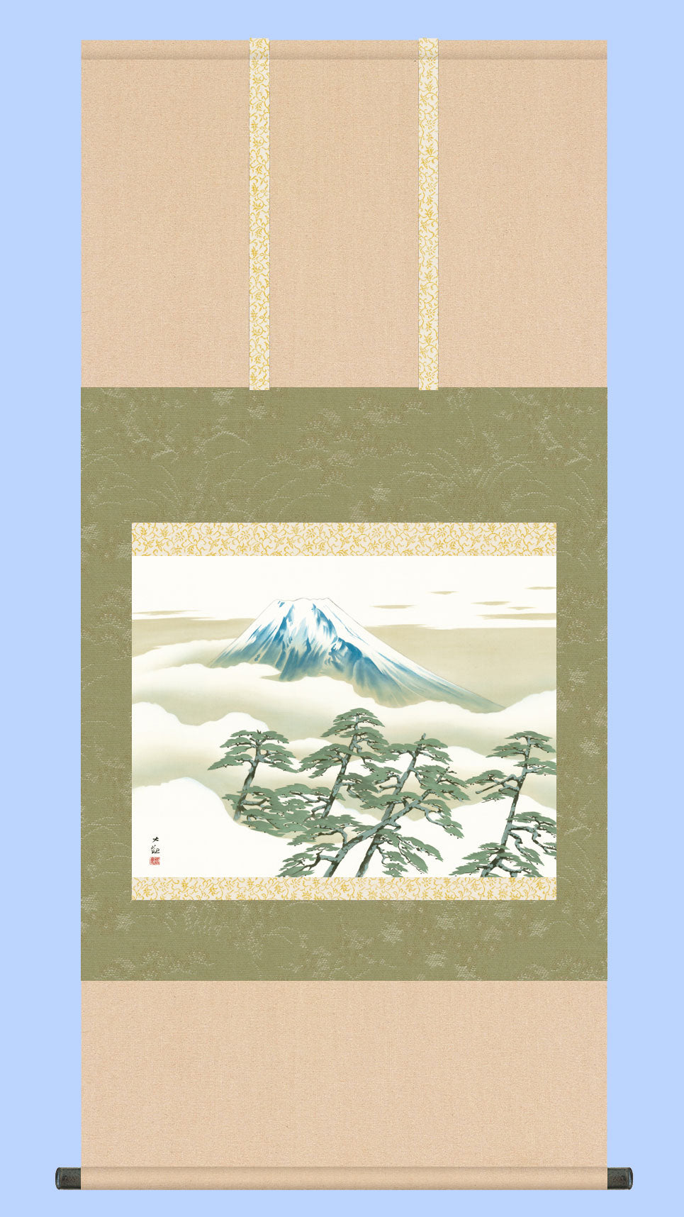 名画複製画掛け軸 松に富士 横山大観 – 寿鳳人形の東芸