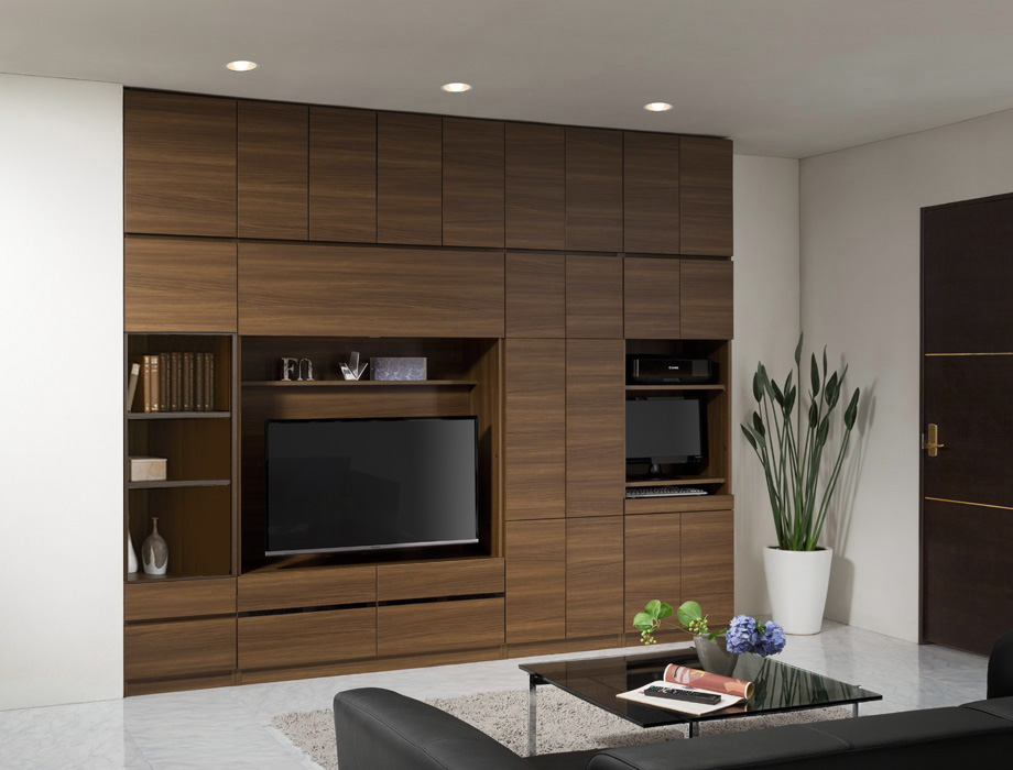 GRANNER（グラナー）壁面収納テレビボード（幅121～140cm×奥行44cm