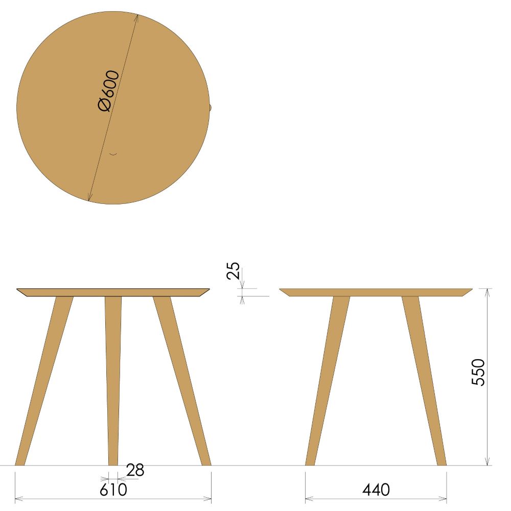 SELECTION サイドテーブル JYT49A(オーク) – 柏木工株式会社オンライン