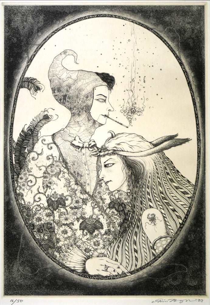 多賀新「無題」エッチング（銅版画） 絵画買取・販売の小竹美術