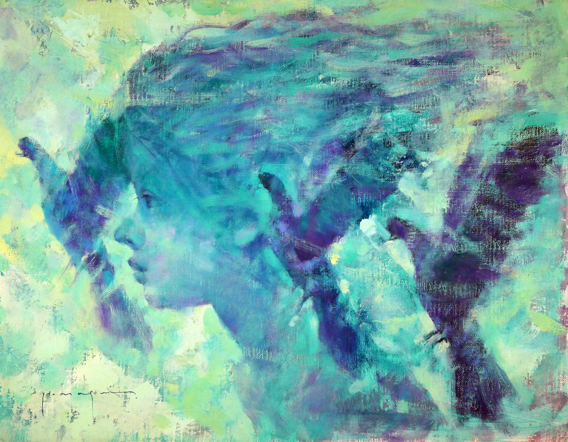 荒木尚「風」油絵・F6号 絵画買取・販売の小竹美術