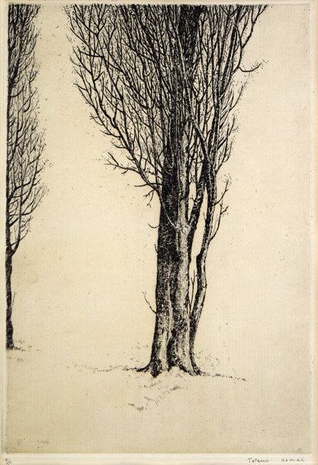 駒井哲郎「樹」エッチング（銅版画） 絵画買取・販売の小竹美術