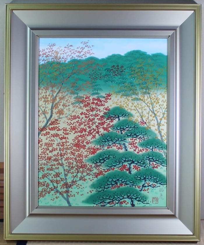 嵐山の秋（日本画）｜新・古美術 高美堂（こうびどう）｜掛軸販売