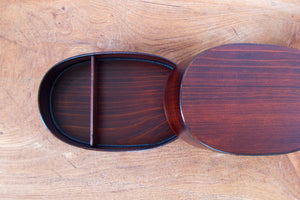 小坂屋漆器店 ｜ 摺り漆 曲げわっぱ 弁当箱（楕円中） 拭き漆 日本製