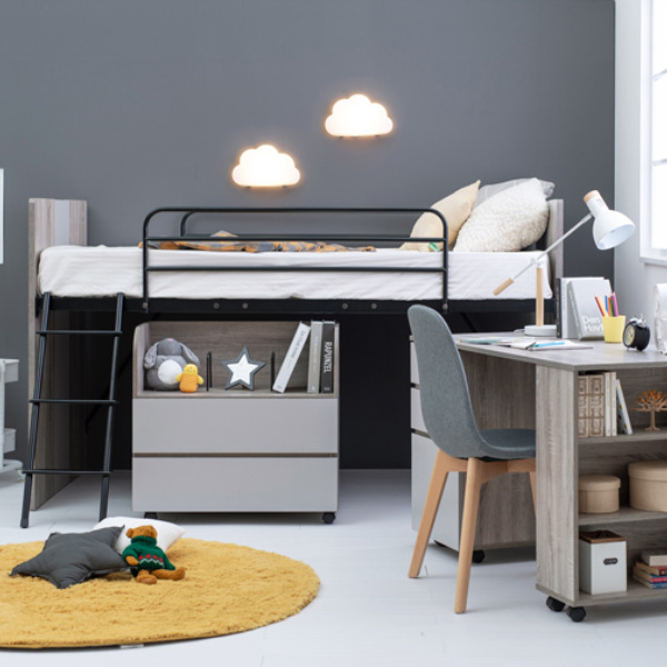 dショッピング |ロフトベッド 机付き 子供 システムベッド 収納