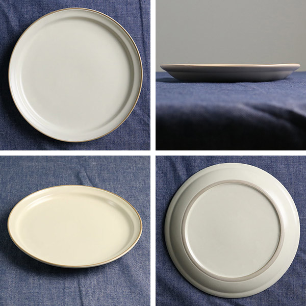 プレート 20cm M エッジライン 陶器 食器 同色5枚セット （ 食洗機対応