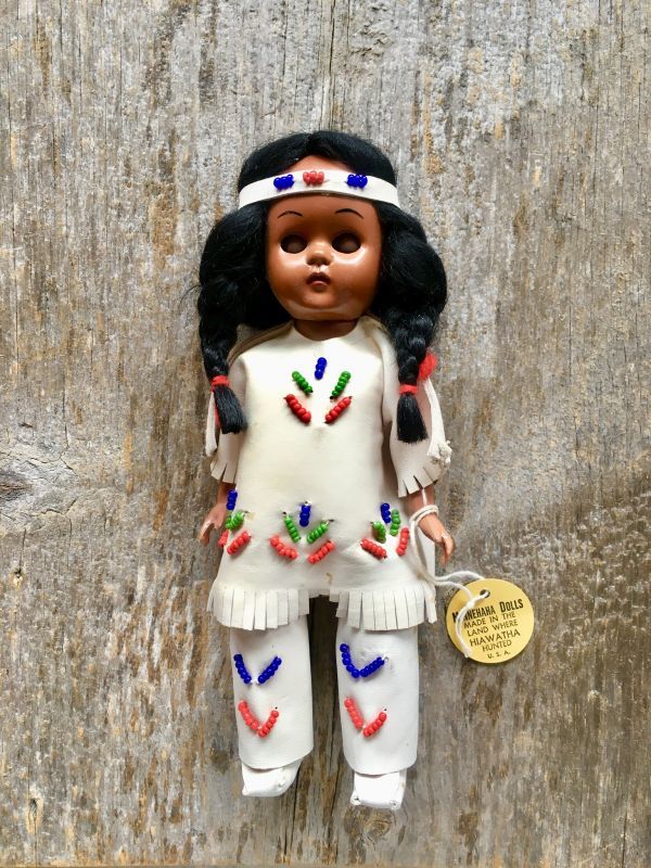 1950'S 60'S Minnehaha Doll Native American indian Vintage