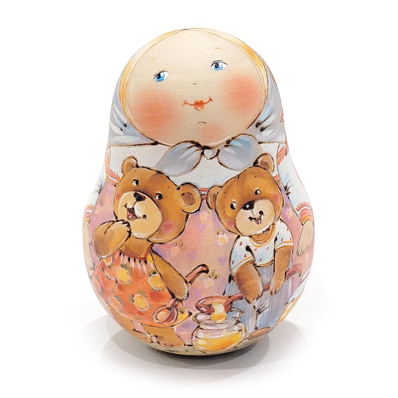 ロシア イリーナ・ヴァトルーシュキナ作 起き上がりこぼし（くま） MAT