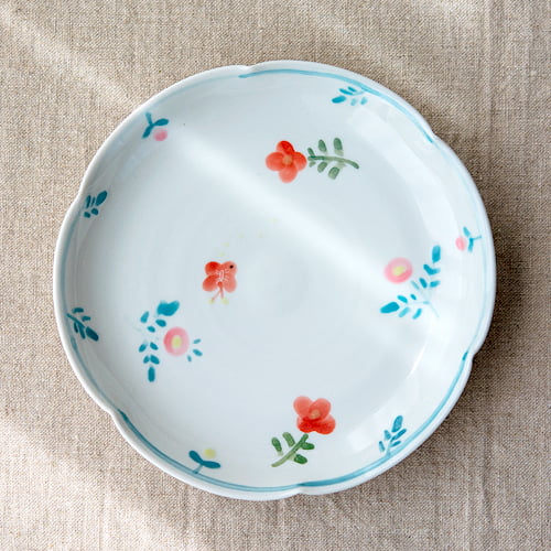 米満麻子 春色 6.5寸皿【和食器 九谷青窯】 | 米満麻子／うつわ作家