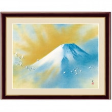 横山大観 「不二霊峰」 複製絵画 額装 美術品 レプリカ : 美術品 工芸