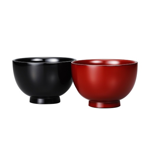 会津漆器 黒・銀朱 3.6 セレブ夫婦椀 手塗り | 食器 | 伝統工芸品