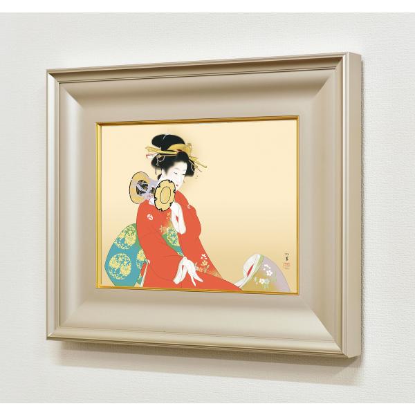 絵画 上村松園 （うえむらしょうえん）・鼓の音 （つづみのね） 日本画