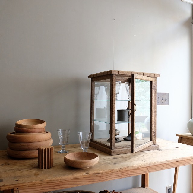 木枠のガラスケース 卓上｜古家具,ガラスケース・ショーケース｜古家具