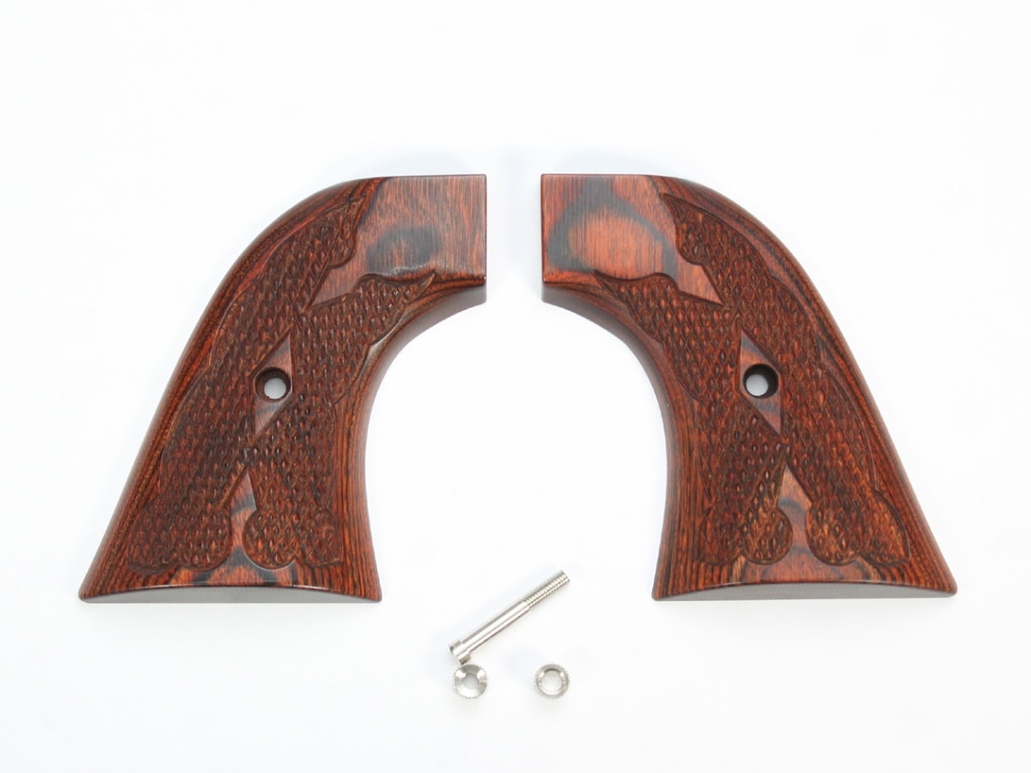 ARMS Supply タナカ コルトSAA対応 チェッカーウッドグリップ