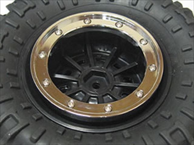クロームアルミホイールリング タミヤCR-01用 Chrome Aluminum wheel