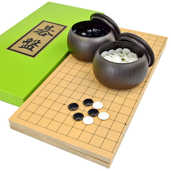 囲碁セット 新桂5号折碁盤セット(プラ碁石椿・ブロー碁笥) | 折碁盤