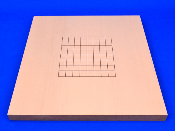 囲碁セット 9路19路両用新桂1寸卓上碁盤セット(ガラス碁石桜・プラ角箱