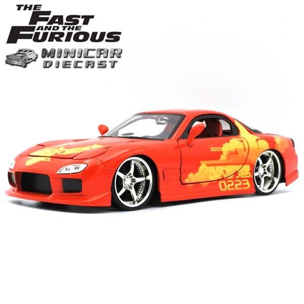 1/24 ワイルドスピード 箱入り ミニカー ORANGE JLS MAZDA RX-7 ネオン