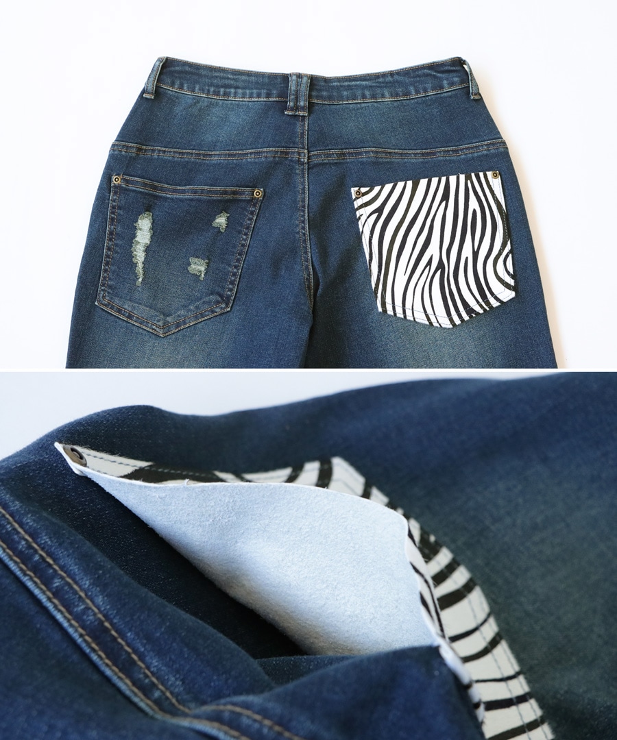 ハラコデニムパンツ デニム レディース ボトムス パンツ 送料無料