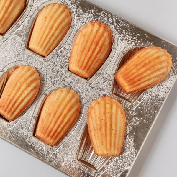 シルバー天板 マドレーヌ型 8P シリコン付 1個入 松永製作所 KMP009-1