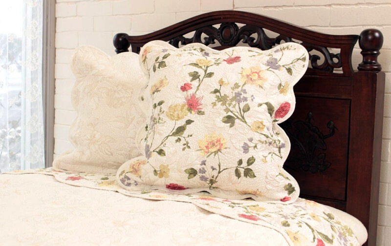 コットン多針キルト クッションカバー 約45×45cm [chill flower