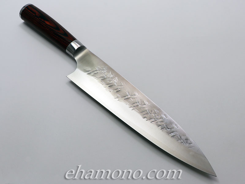 佐治武士作『SRS13 粉末ハイス鋼 牛刀210』赤合板ハンドル