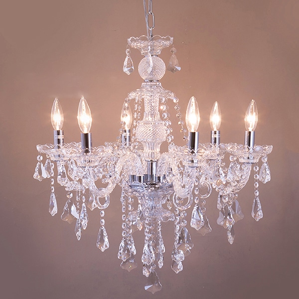 クリスタルシャンデリア 6灯「LACIA」クリア（φ620×H650mm） | EL JEWEL