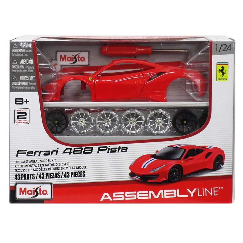 Maisto ミニカー 1:24 フェラーリ アッセンブリーライン 488 PISTA No