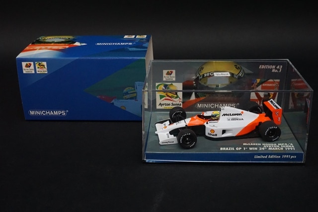 1/43 ミニチャンプス 403914301 マクラーレン ホンダ MP4/6 A.セナ