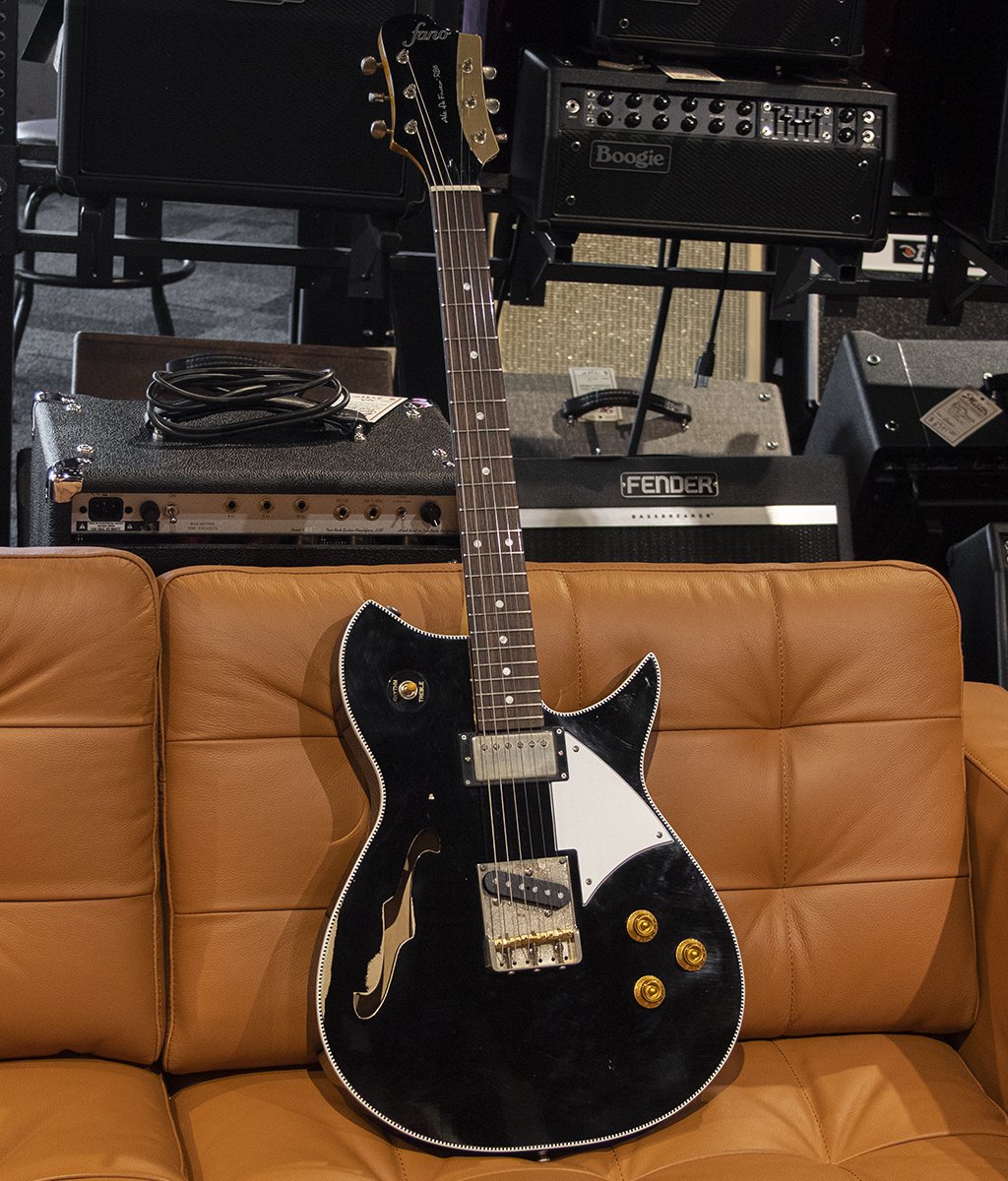 Fano Alt de Facto RB6 Thinline Bull Black Electric Guitar - USA